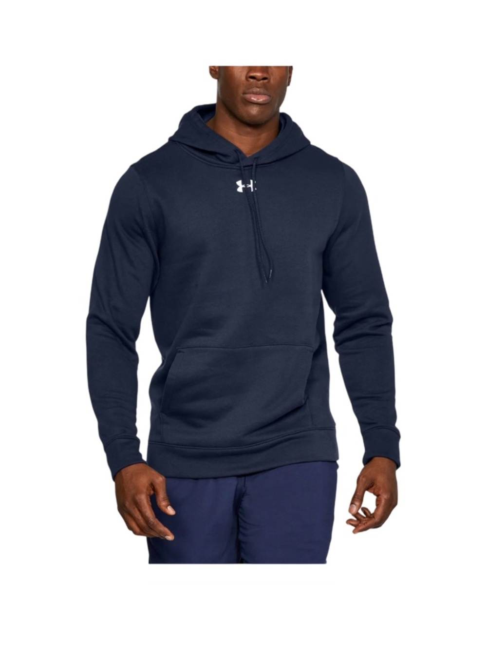Under Armour Mens UA Hustle Fleece Hoodie In Navy Size S NWT